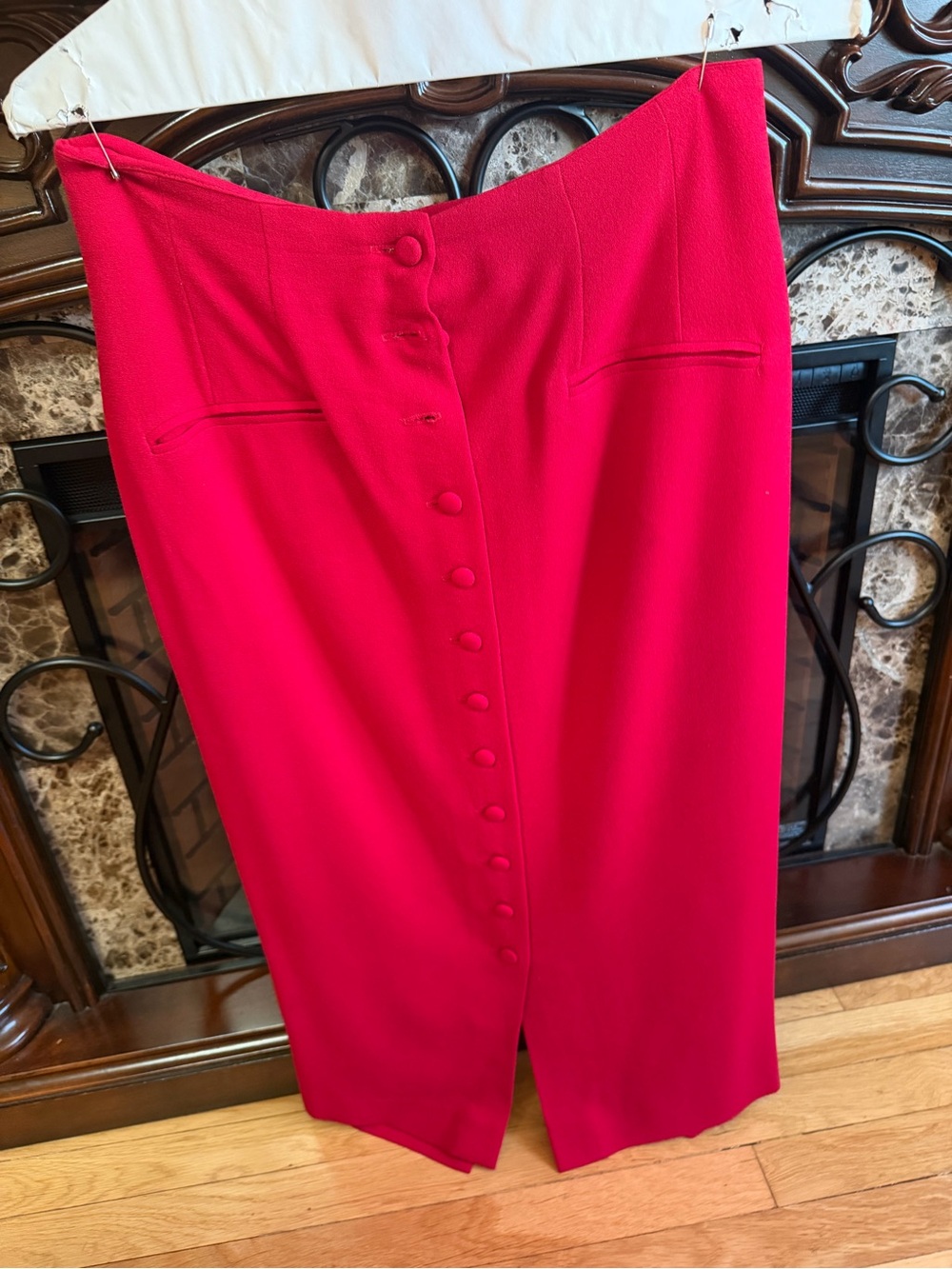 Red sunny names wool skirt size 14 100% wool skirt